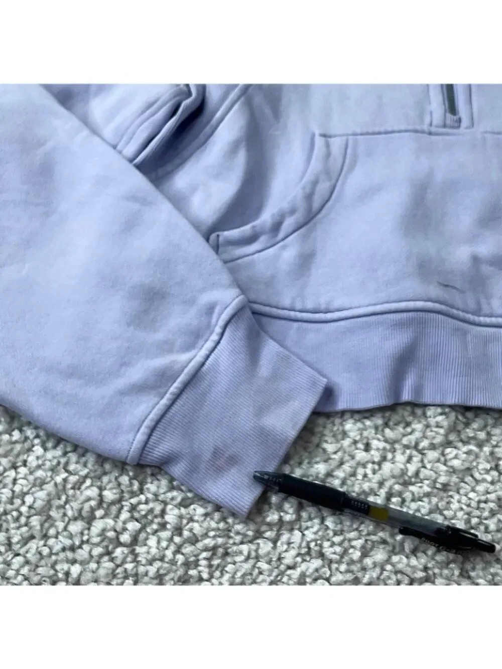 Lululemon Scuba Oversized 1/2 Zip Crop Hoodie Lavendar Dew Womens XS/S